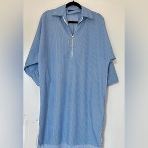 Zara Woman Blue Shirt dress size M
